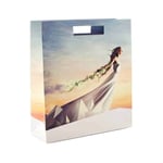 the printed custom colorful paper bag with die-cut handles