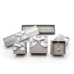 one custom jewelry gift boxes with lid silver set