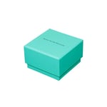 one cyan custom jewelry box with partial cover lid in the close state