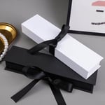 two custom ribbon flip jewelry long boxes