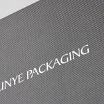 the logo and material detail of the custom wholesale rigid box with heinged lid