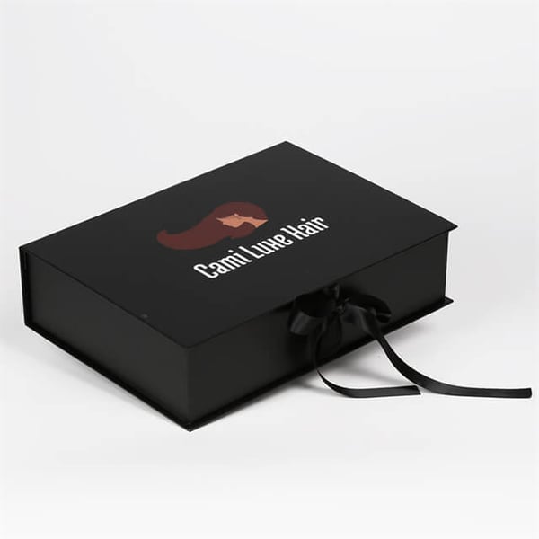 Custom Elegant Rigid Box with Ribbon Closure