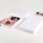 two white custom luxury eco-friendly clothing rigid boxes