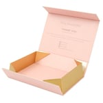 the custom pink rigid collapsible box in the folding state