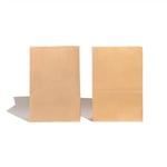 two custom paper lunch bags stand side by side and display the front of them