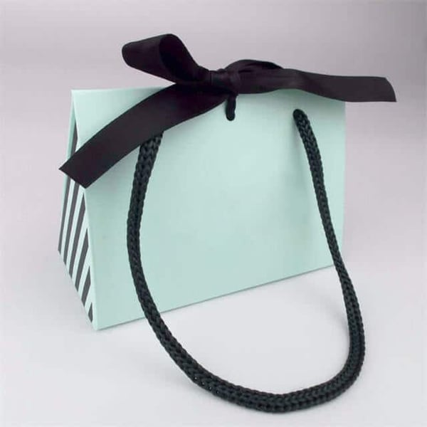 Custom Blue Triangle Style Paper Bags