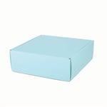 the custom tuck top blue mailer box in close state