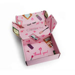 the inside of the custom tuck top makeup skincare mailer boxes