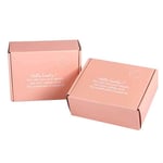 two pink custom tuck top mailer carton boxes